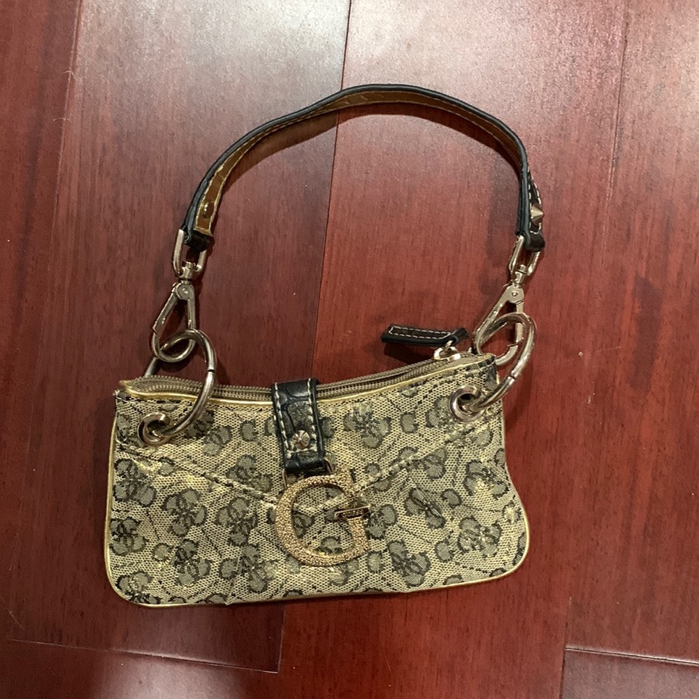 Guess Antoinette gold clutch